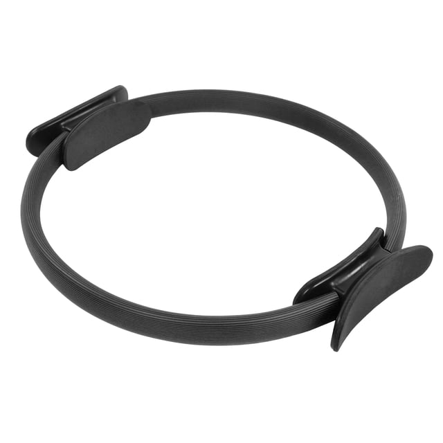 Anillo de yoga para entrenamiento físico, con doble asa, para el hogar, color negro