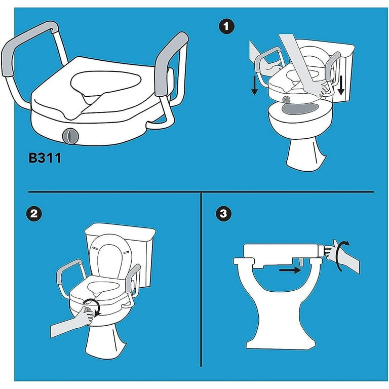 PreserveTech Secure Lock Raised Toilet Seat - E0244 – Wealcan Llc