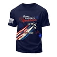 thumbnail image 5 of Ramiter 4th of July Shirts for Men American Flag 1776 Graphic Tees Casual Cap Sleeve USA Patriotic Tops(Dark Blue,XL), 5 of 6