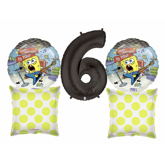 Spongebob Squarepants 6th Birthday Party Supplies and Balloon Bouquet Decorations