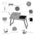 thumbnail image 4 of TeqHome Foldable Lap Desk with Fan and Light Height & Angle Adjustable Laptop Table for Bed and Sofa Grey, 4 of 10