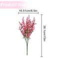 thumbnail image 3 of Artificial Flowers Fake Outdoor Plants Faux UV Resistant Lavender Flower Plastic Indoor Table Centerpiece Vase Decor Outside Front Door Porch Decorations, 1Pc, Multicolor(White,15x6.5"), 3 of 9
