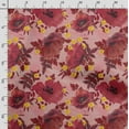 thumbnail image 3 of Soimoi Floral Printed, Poly Canvas Fabric, Decor Sewing Fabric by The Yard 56 Inch Wide,Decorative Fabric for Curtains Tote Bags, Red, 3 of 5