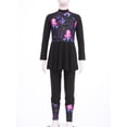 thumbnail image 4 of LiiYii Enfants Filles UPF 50+ 2 Pcs Protection Solaire Maillot de Bain Modeste Robe de Plage avec Pantalon Noir 6, 4 of 10