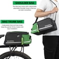 thumbnail image 5 of ROCKBROS Bike Rear Rack Bag Bike Trunk Bag Reflective Bicycle Rear Seat Saddle Bag Cycling Luggage Panniers with Shoulder Straps, Green Rain Cover, 5 of 5