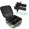 thumbnail image 4 of FORMRS Travel Makeup Bag Large Capacity Train Case Cosmetic Organizer with Adjustable Dividers, Army Green Camouflage Pattern, 4 of 8