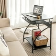 thumbnail image 4 of Costway  27.5" Laptop Table Computer Desk for Small Spaces with Pull-out Keyboard Tray, 4 of 10