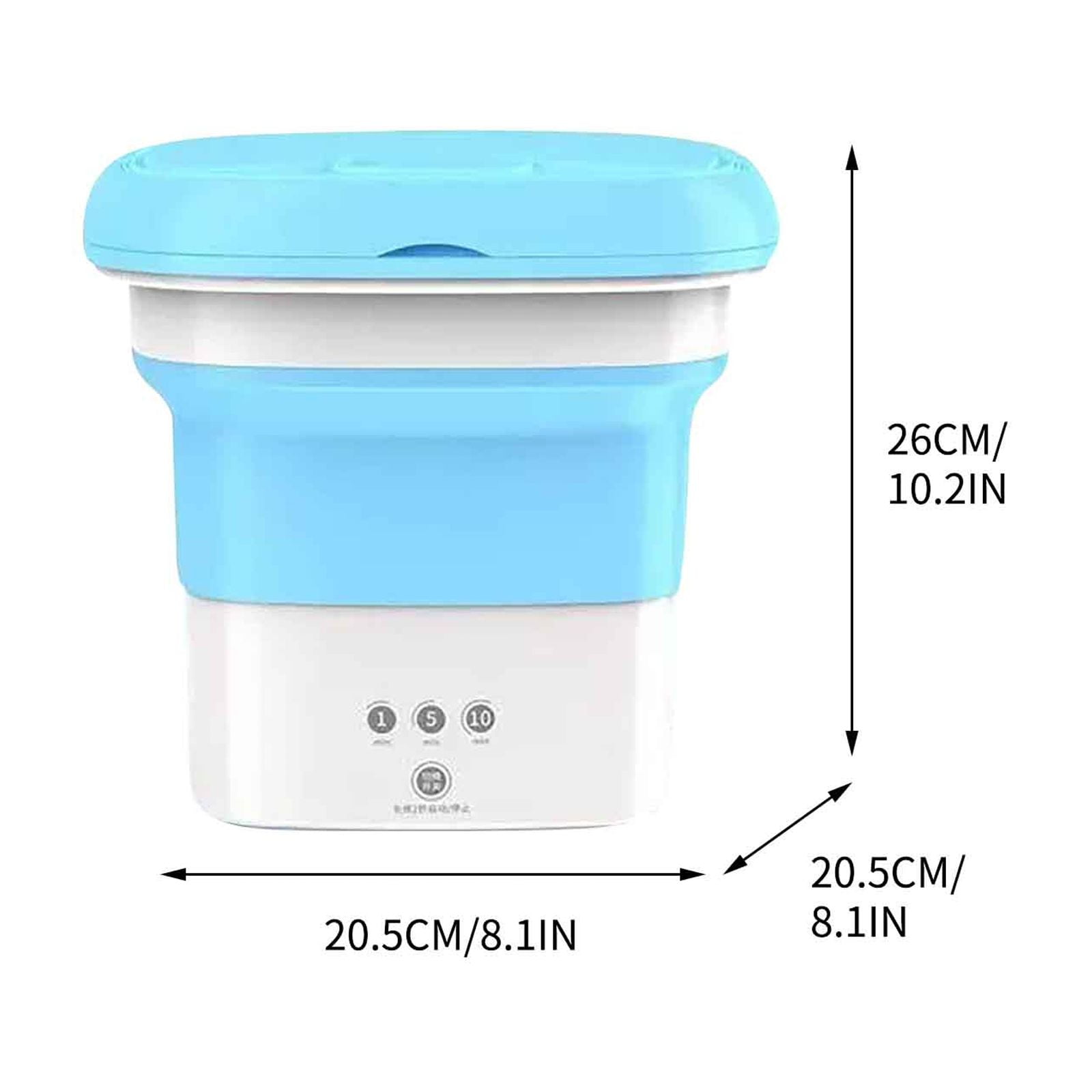 SATRINO Mini Portable Washing Machine - Automatic Foldable Washing machine with Blue Light- For Underwear, Socks, Baby Clothes, Towels - Collapsible Washing Machine for Travel,Camping, Dorm, RV