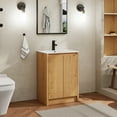 thumbnail image 6 of 24" Wood Bathroom Vanity Set with Sink Top, Faucet and Drain, Without Mirror, 6 of 10