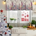 thumbnail image 6 of 2 Pack Valances for Windows, Watercolor Flowers Window Valances for Living Room/Bedroom/Bathroom, Retro Botanical Blooms Floral Butterfly Light Filtering Kitchen Curtain Valance 42"W x18" L, 6 of 9