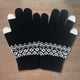 thumbnail image 3 of Guantes de invierno para mujer, cálidos, con estampado táctil, de punto, medianos y largos, de acrílico, 3 of 3