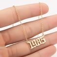 thumbnail image 2 of Jiaroswwei 1980-2019 Birth Year Number Charm Pendant Stainless Steel Chain Necklace Jewelry, 2 of 8