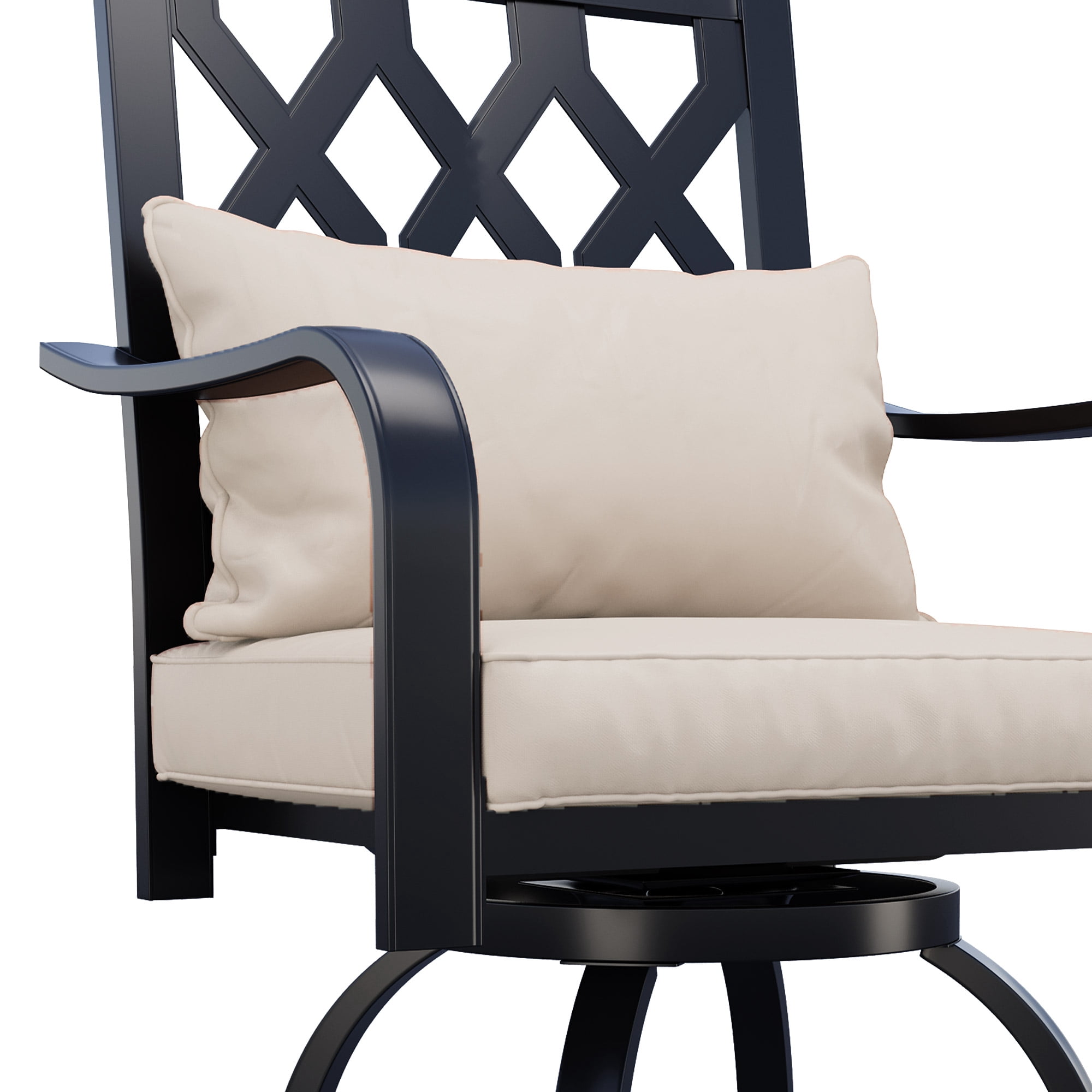 Uforic Outdoor Swivel Chairs Set of 2, Outdoor chairs, Versatile Chairs with 360° Swivel, thick cushion, and All-weather Material, Ideal for Patio, Backyard, Garden, and Porch, White