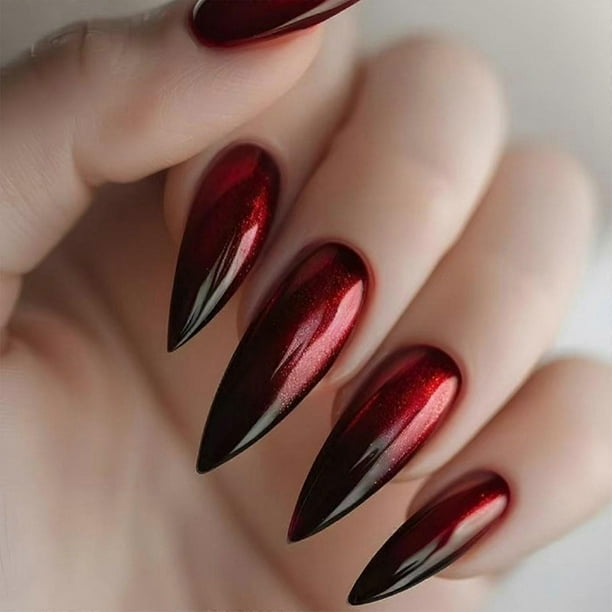 Fashionable Medium Press On Nail Full Cover Artificial Nail Almond False Nail for Busy Professionals and Fashion Women