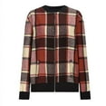 thumbnail image 5 of Womens Plaid Flannel Jacket Long Sleeve Baggy Fit Zip Front Fall Outerwear With Pockets, 5 of 5