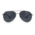 thumbnail image 4 of Mens Antiglare Polarized Lens Iconic Officer Metal Rim Pilots Sunglasses Silver Black - Black, 4 of 7