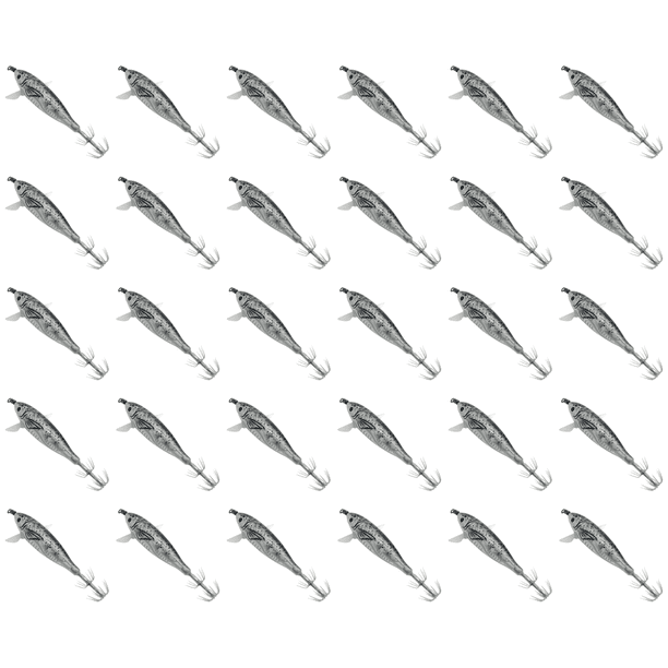 30uds. Anzuelo Jigging para calamar y camarón, herramienta de pesca nocturna con cebo Artificial brillante de 5,5g (estilo C)