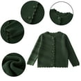thumbnail image 4 of MXIEZI Infant Baby Girls Knitted Cardigan Sweater Thickened Button Closure Tops for Fall Winter Toddler Girls Warm Outwear Coat Cozy and Stylish Knitted Sweaters for Ages 9 Months - 7 Years old, 4 of 9