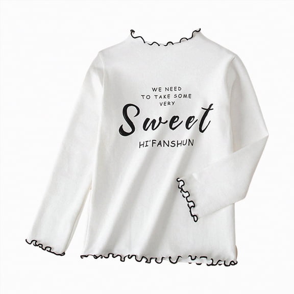 Taybagh Girls Shirts Size 10-12 Girls Crewneck Eyelet Tshirts Casual Basic Top Cotton Smocked Sweatshirts for Teens 6-16 Years