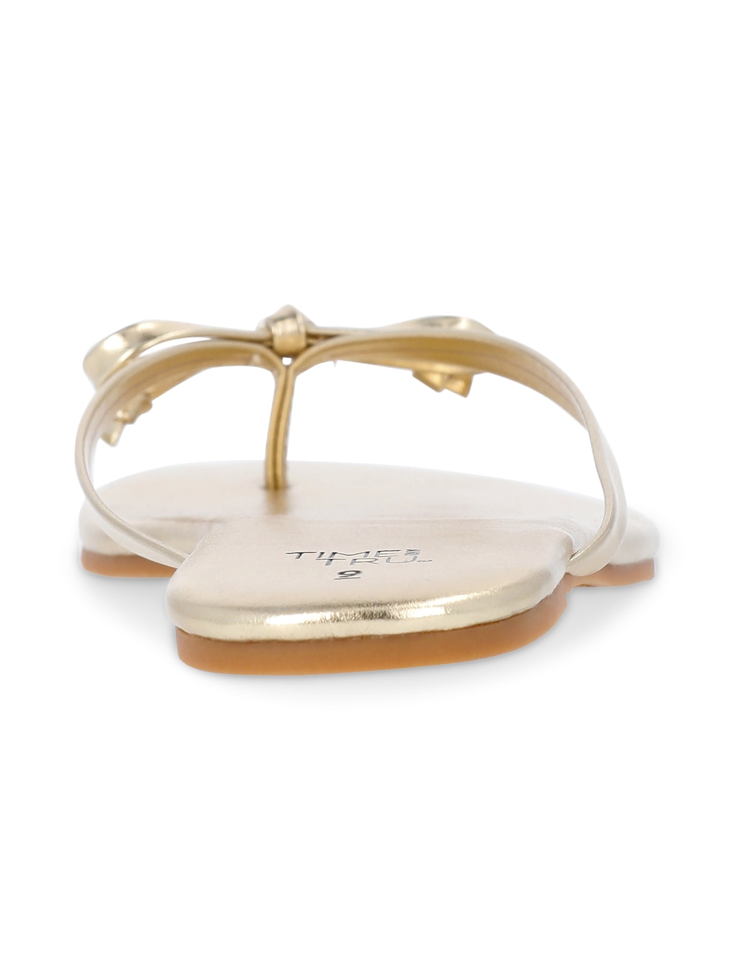 Time and Tru Women's Barely There Bow Thong Sandals