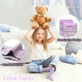 thumbnail image 3 of Skibeaut Girls Socks, Mid Calf Crew Socks 6 Pairs for Active Girls Boys Toddler Children 1-14 Years Old, 3 of 5