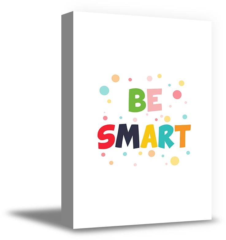 Awkward Styles Be Smart Canvas Artwork for Kids Ready to Hang Poster Be