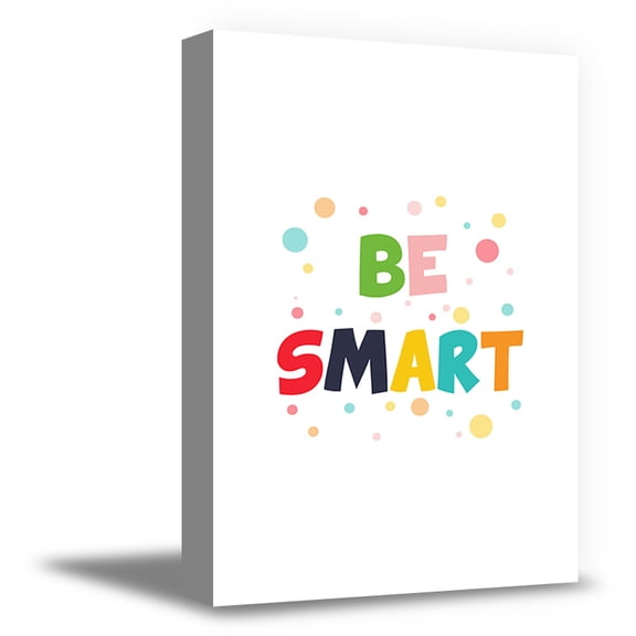 Awkward Styles Be Smart Canvas Artwork for Kids Ready to Hang Poster Be Smart Printed Quotes Nursery Room Quotes Cute Wall Art for Kids Play Room Baby Girl Room Decor Be Smart Canvas Wall Art