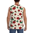thumbnail image 4 of Daiia Rose Flowers Printed Men's Tank Tops,Casual Soft Sleeveless Gym Muscle Shirts Bodybuilding Tee-Small, 4 of 8