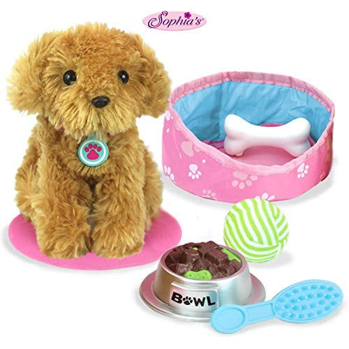 Sophia's Pets for 18" Dolls Plush Puppy Dog Play Set Perfect Doll Toy for 18" Dolls 9Piece