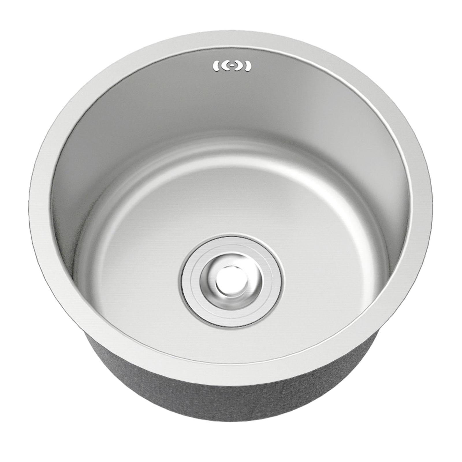 Baoblaze Undermount Kitchen Sinks Fast Drainage Small Island Counters Sink Single Bowl