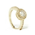 thumbnail image 2 of 3/4ct Diamond Engagement Halo Yellow Gold Wedding Ring, 2 of 3