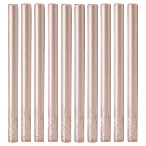10Pcs Glue Gun Sealing Wax Sticks for Wax Seal for Wedding Invitations Cards Envelopes Snail Mails Wine Package Christmas Gift [Champagne Gold]