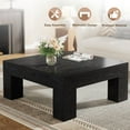 thumbnail image 7 of Finmind 39.4-Inch Square Coffee Table for Living Room, Farmhouse All Wood Accent Center Cocktail Table, 7 of 7