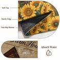 thumbnail image 6 of Sunflowers Roosters 2'x6' Runner Rugs for Hallway Kitchen Bedside Non Slip Washable, Vintage Farmhouse Farm Countryside Entryway Rug Runners with Rubber Backing, Long Carpet Runner for Laundry Room, 6 of 8