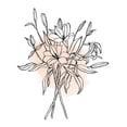 thumbnail image 2 of Scarvey, Emma 12x14 Black Ornate Wood Framed with Double Matting Museum Art Print Titled - Lilies on Pink II, 2 of 4