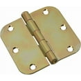 thumbnail image 3 of Stanley Door Hinge Residential Style - 5/8 In. Radius, White, Brass Finish, 2 Pack, 3 of 3