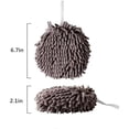 thumbnail image 5 of Holzlrgus 2 Pack Chenille Hand Towels - Kitchen Hand Towels with Loop - Hanging Hand Towels for Bathroom - Soft Absorbent Hand Bath Towels (2 Grey), 5 of 7