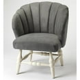 thumbnail image 2 of Home Square Velvet Accent Chair in Gray and White - Set of 2, 2 of 6
