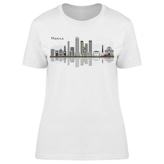 Manila Philippines Reflection T-Shirt Women -Image by Shutterstock, Female 3X-Large