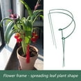 thumbnail image 3 of 8 Pcs Plant Support Stakes Ring Cage Metal Garden Stake Green Half Round Large Supports, 3 of 6