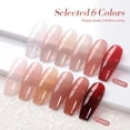 thumbnail image 4 of Set de esmaltes de uñas en gel Born Pretty Burgundy Wine Red, 7 ml, 6 unidades, 4 of 9