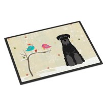 Carolines Treasures Christmas Presents between Friends Standard Schnauzer Black Door Mat Indoor Rug or Outdoor Welcome