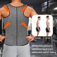 thumbnail image 3 of MANIFIQUE Men's Waist Trainer Sauna Suit Shirt, Gym & Exercise Compression Vest, Sweat-Boosting Workout Top, 3 of 6