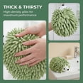 thumbnail image 4 of REGALWOVEN 1 Pack Cute Animal Chenille Hanging Hand Towel, Absorbent Soft Bathroom Decorative Towel for Kitchen Green 10" x 6", 4 of 5
