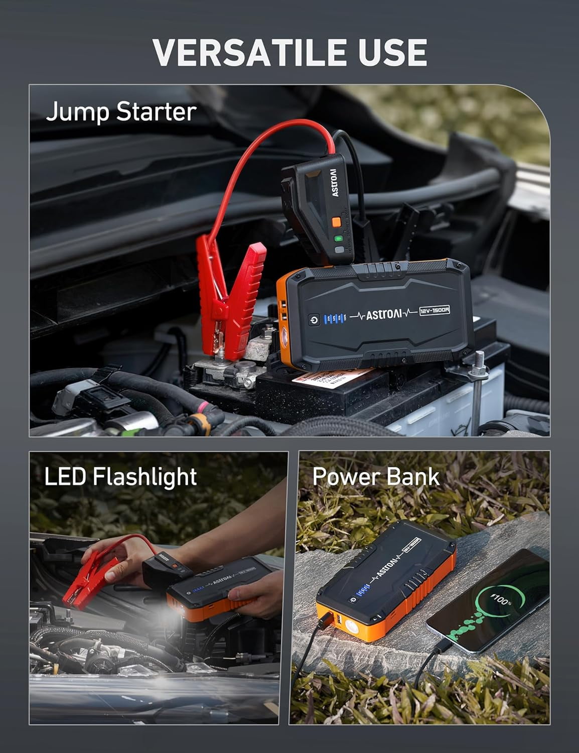 Tavice Car Battery Charger Jump Starter 99900mAh 1EA