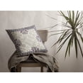 thumbnail image 3 of Gray Floral Frame Indoor Outdoor Zippered Throw Pillow, 3 of 4