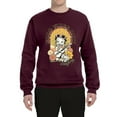 thumbnail image 2 of Wild Bobby, Betty Boop Good Vibes Only Betty Boop Unisex Crewneck Sweatshirt, Maroon, Medium, 2 of 5