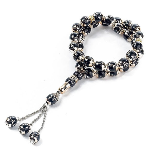 Pulseras Musulmanas De Oriente Medio 33 Cuentas De Oración Pulsera De Resina De Cadena Para El Culto Musulmán Monstrate AP007344-03