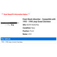 thumbnail image 2 of Front Shock Absorber - Compatible with 1993 - 1998 Jeep Grand Cherokee 1994 1995 1996 1997, 2 of 2
