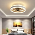 thumbnail image 3 of LED Ceiling Fan with Lights and Remote Control, 6-Speed Reversible Modern Ceiling Light Fan with Dimmable LED and Quiet DC Motor, Small Flush Mount Fan for Bedroom, Living Room, Home Decor, 3 of 3